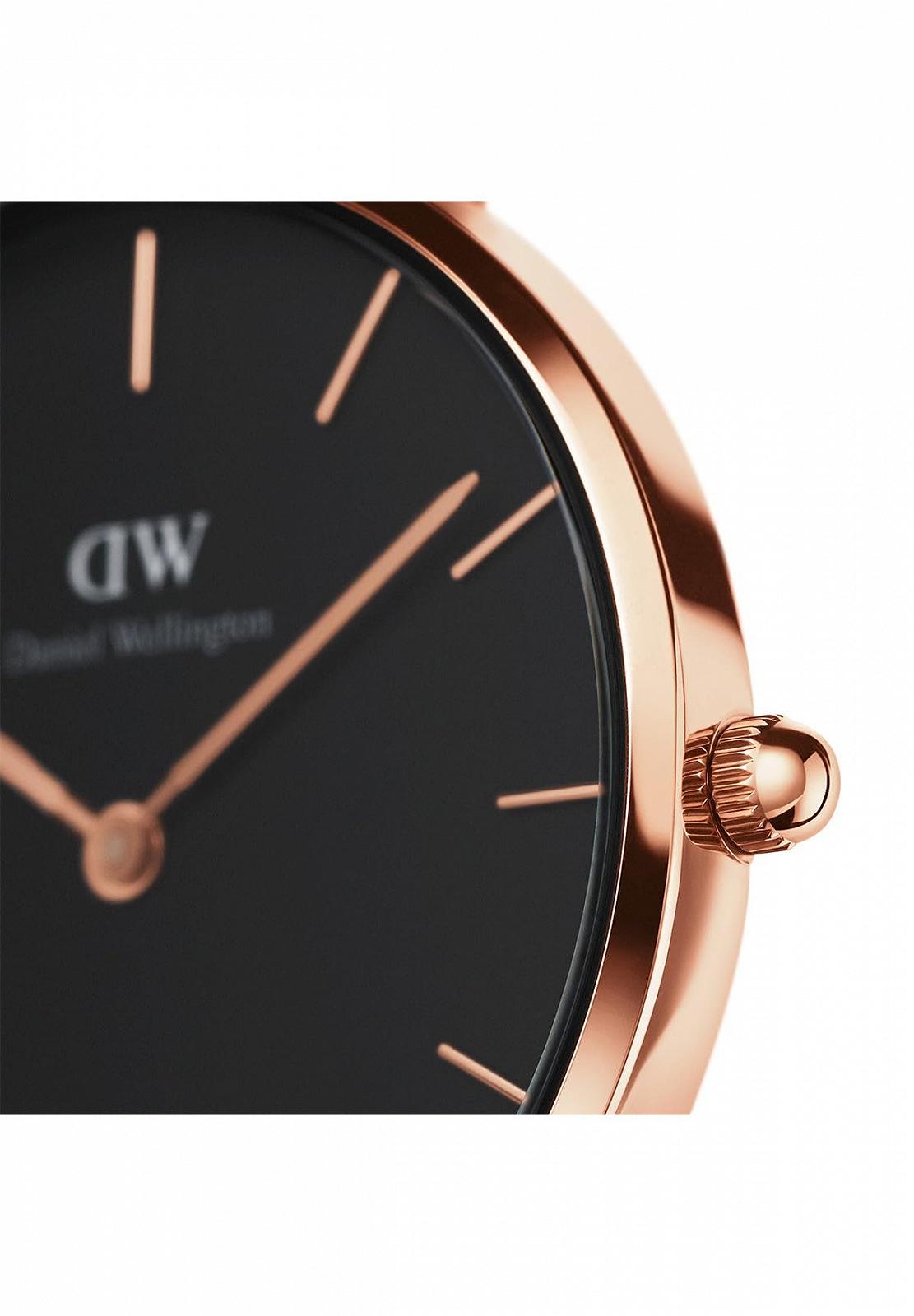 Женские часы Daniel Wellington Petite Cornwall Black/Rose Gold 28мм NATO, фото №3