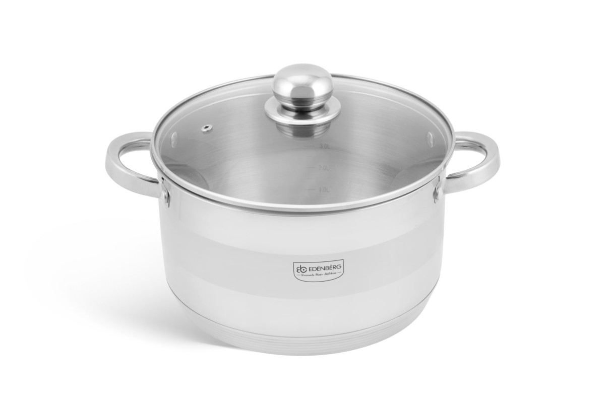 Кастрюля с крышкой Edenberg EB-3007 24 см 6,1 л, фото №1