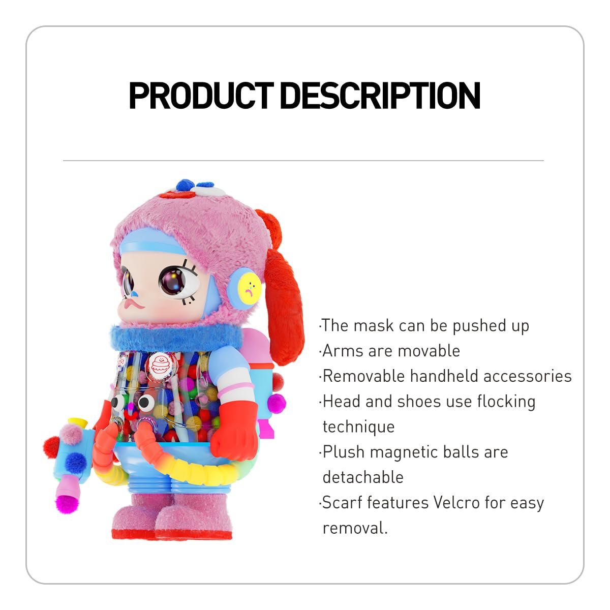 Фигурка Mega Space Molly 1000% Jon Burgerman POP MART, фото №5