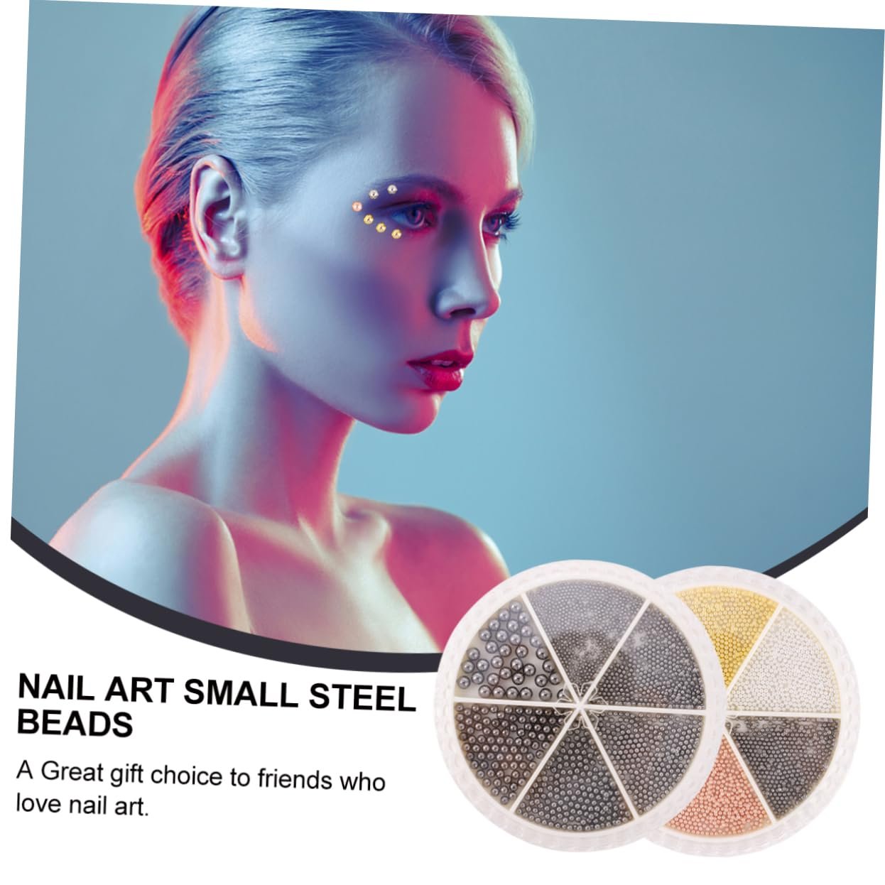 Металлические бусины FRCOLOR 4s	для украшения ногтей, универсальные, подходят для натуральных и искусственных ногтей, фото №9