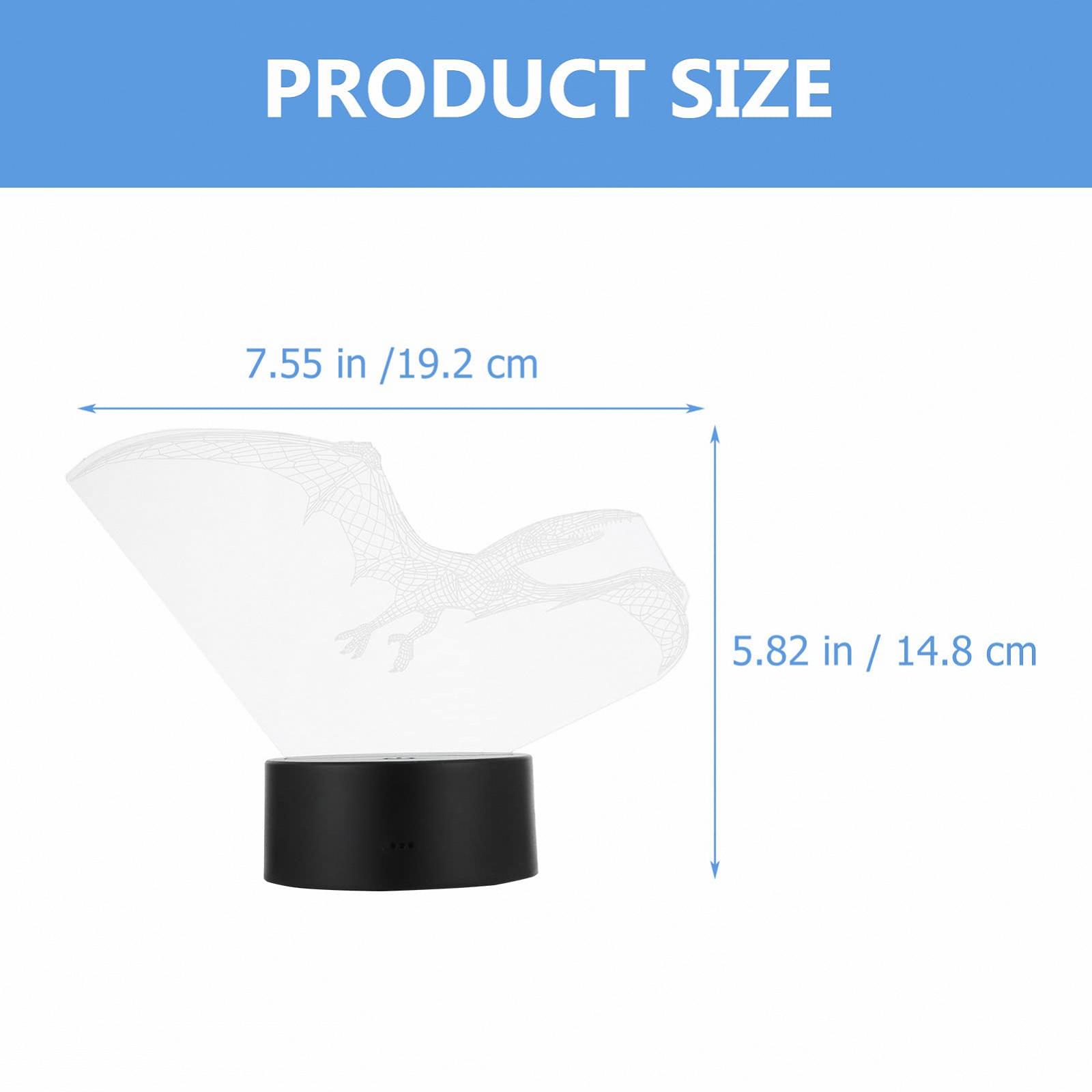 Лампа TOYANDONA 2 Pieces 3D Светильник LED Динозавр Цветная для Комнаты, фото №7 Лампа TOYANDONA 2 Pieces 3D Светильник LED Динозавр Цветная для Комнаты, фото №7