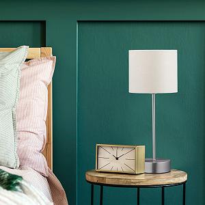 Настільна лампа Relaxdays Touch E14 40 x 16 см Silver/Cream synthetic.ua - Фото 1