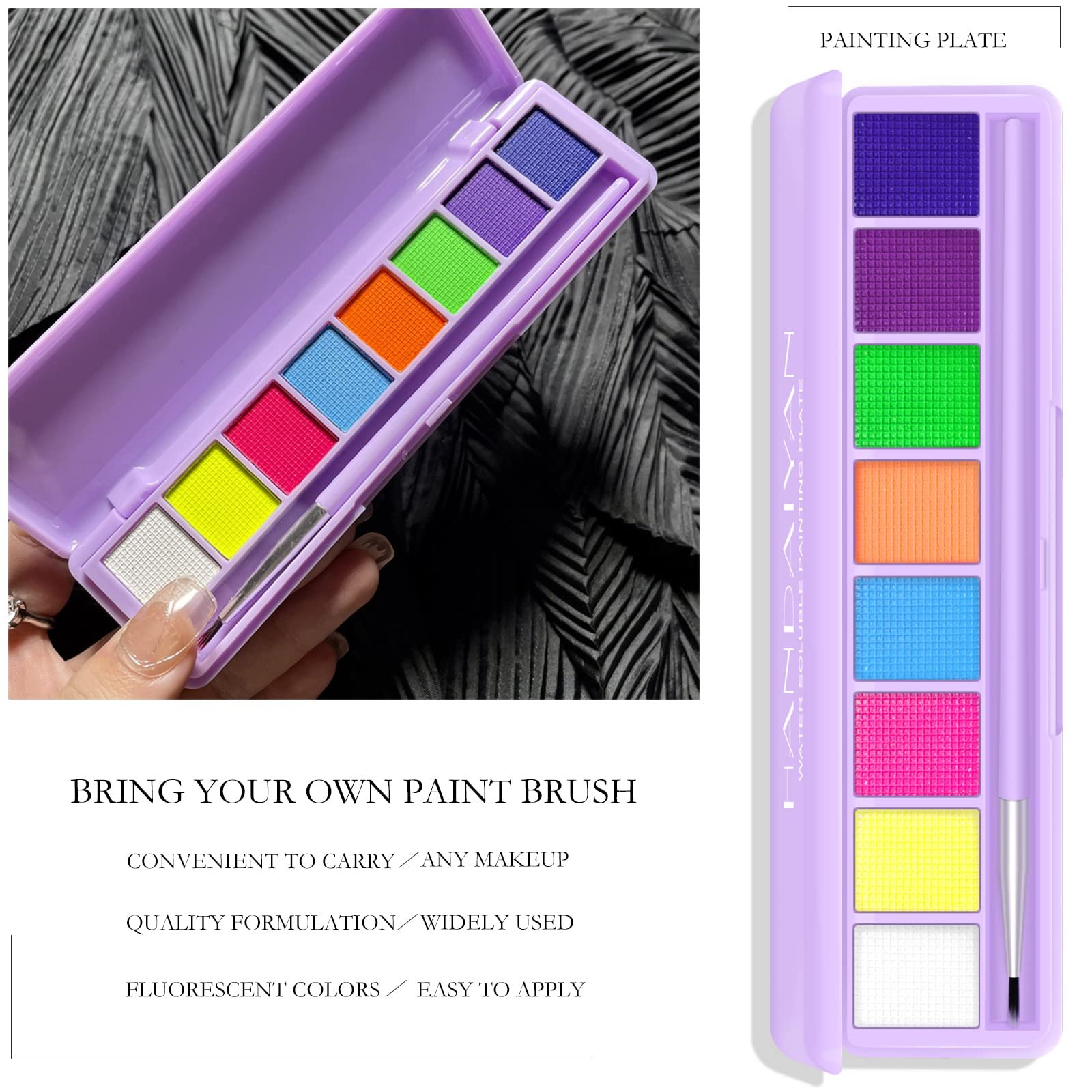 Палітра тіней KYDA 8 кольорів UV Glow, фото №5