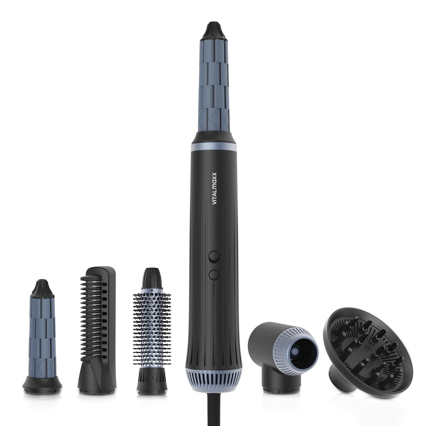 Мультистайлер VITALmaxx Air Curler Plus 6 в 1 технология Airflow 1500 W Черный, фото №1 Мультистайлер VITALmaxx Air Curler Plus 6 в 1 технология Airflow 1500 W Черный, фото №1