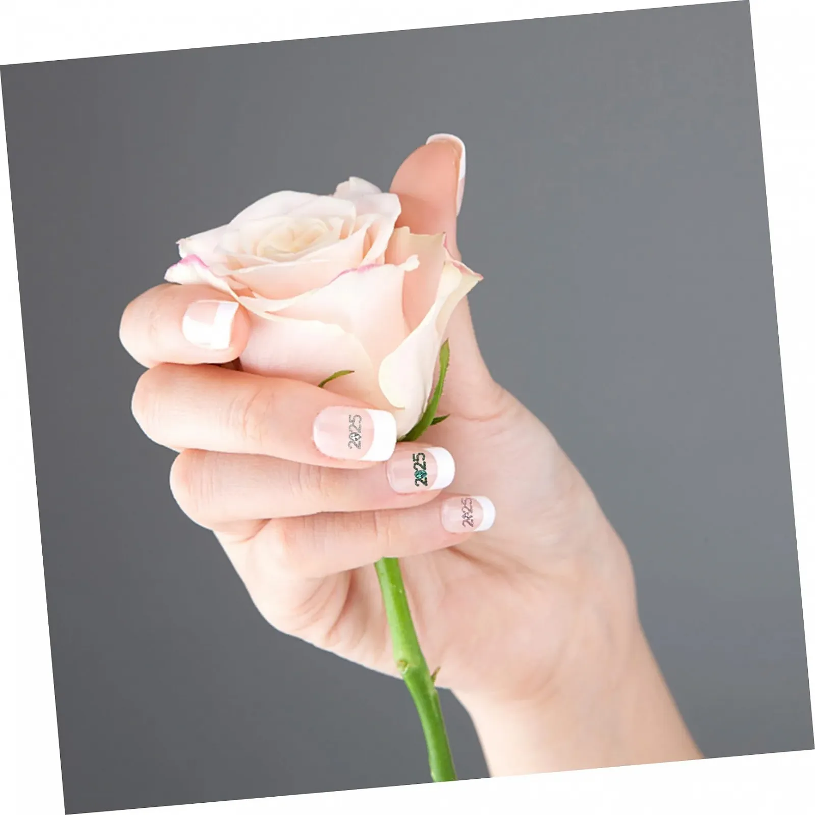 Набір підвісок для нігтів у вигляді малих номерів зі стразами, фото №8