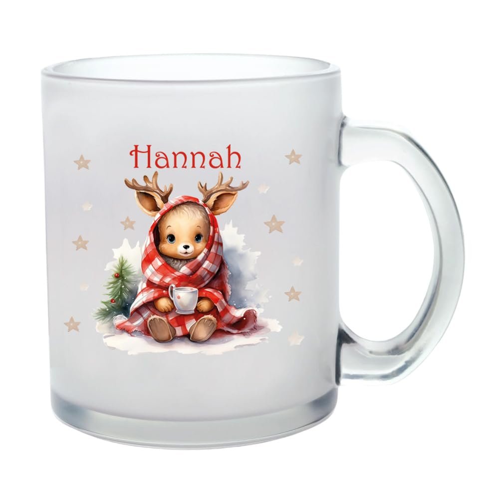 Молочна склянка з іменем Різдво Оленятко #1 Скло Дитяча кружка, фото №1 Молочна склянка з іменем Різдво Оленятко #1 Скло Дитяча кружка, фото №1