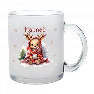 Молочна склянка з іменем Різдво Оленятко #1 Скло Дитяча кружка - Фото 1
