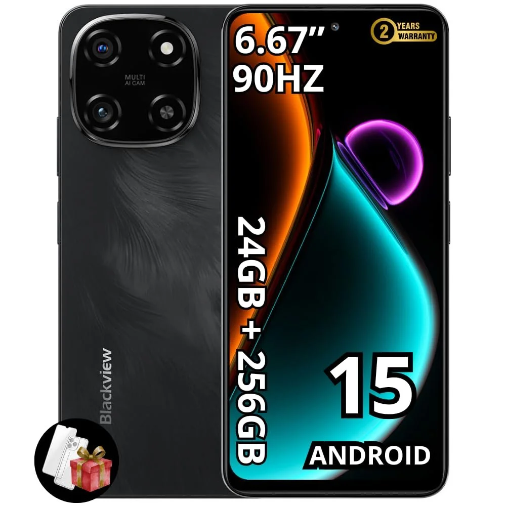 Смартфон Blackview Color 6 24/256 ГБ 6,67" 90 Гц 50+13 Мп Midnight Black, фото №1
