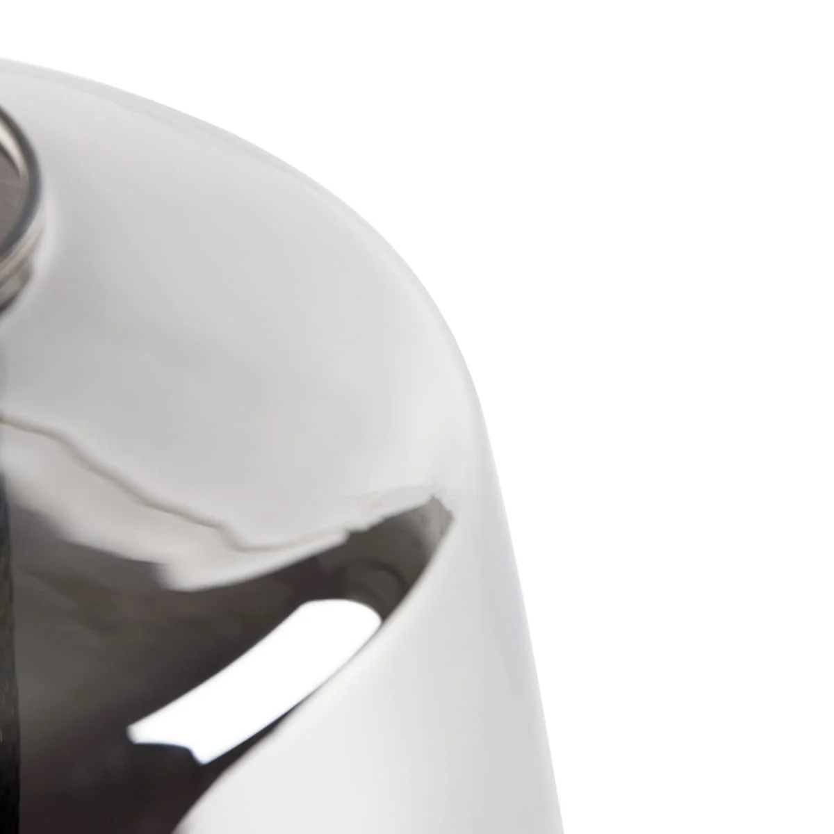 Настільна лампа Qazqa Kevin Art Deco з димчастим склом 30 см E27 Чорний, фото №5