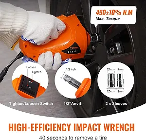 Електричний домкрат Vevor ZSY01-2 з електричним ударним гайковертом Orange synthetic.ua - Фото 1