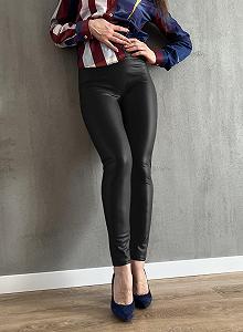 Лосини з еко- шкіри утеплені велюром високий посадка колір Чорний розмір L 2701224203 synthetic.ua - Фото 1