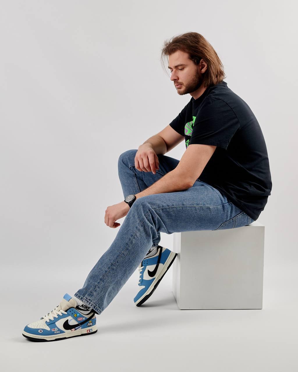 Кроссовки мужские SB Dunk Low Jackman Wheels голубые кожаные кеды найк сб данк демисезонная обувь, фото №1 Кроссовки мужские SB Dunk Low Jackman Wheels голубые кожаные кеды найк сб данк демисезонная обувь, фото №1