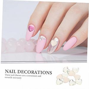 Украшения для ногтей Сердечки 100 шт. Небольшие подвески для маникюра, аксессуары для ногтей, рождественские украшения для ногтей synthetic.ua - Фото 1