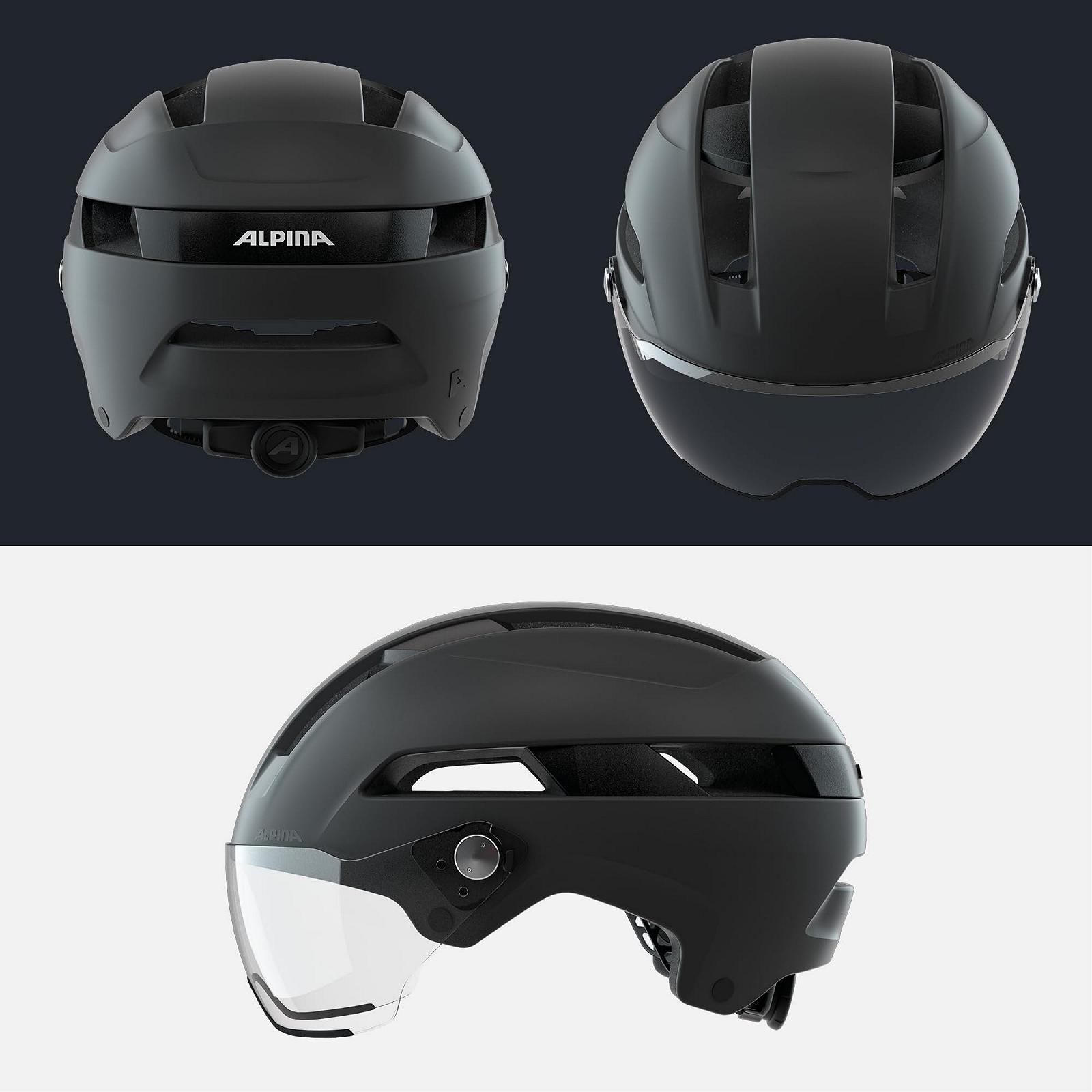 Шолом Alpina Soho Visor з інтегрованим візором, чорний, фото №4