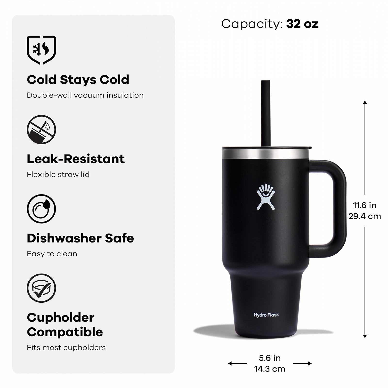 Термокухоль Hydro Flask Travel Tumbler 32 oz з кришкою та трубочкою White, фото №8 Термокухоль Hydro Flask Travel Tumbler 32 oz з кришкою та трубочкою White, фото №8