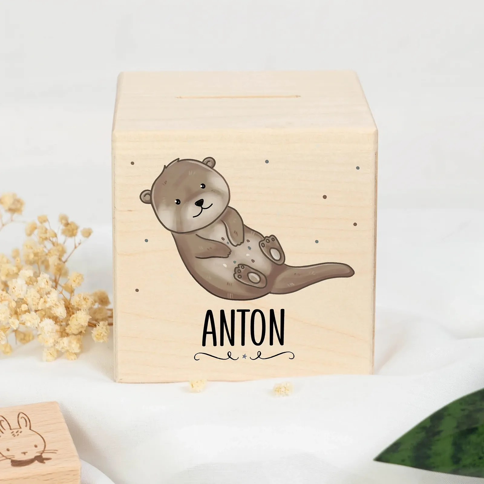 Скарбничка Muckelmeister Otter з замком дерево, фото №2