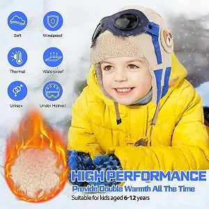 Шапка-ушанка AYPOW Детская зимняя термофлисовая synthetic.ua - Фото 1