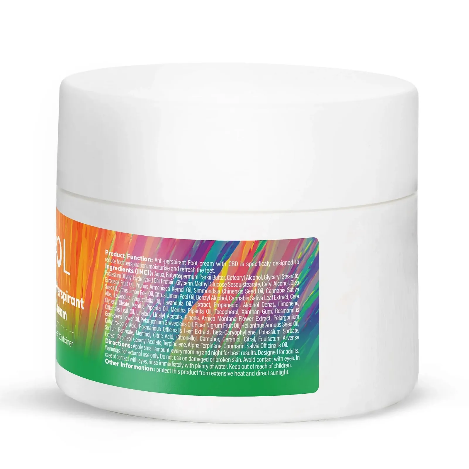 Крем для ног SOOL CBD Anti-Perspirant с 500 мг CBD, маслами жожоба и розмарина 100 мл, фото №6