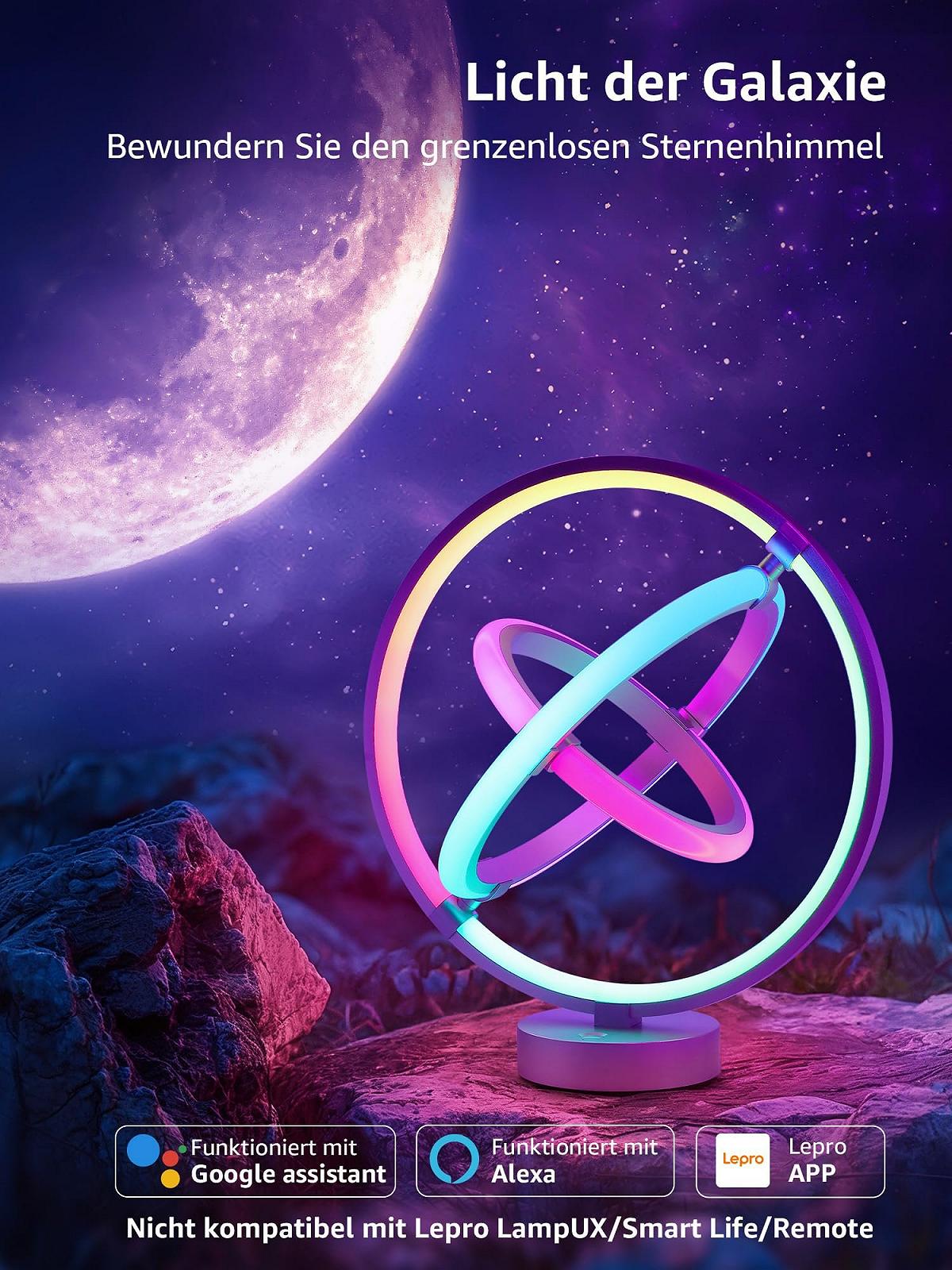 Розумна настільна лампа Lepro TB1 AI Light Designer RGB+IC Alexa/Google, фото №7