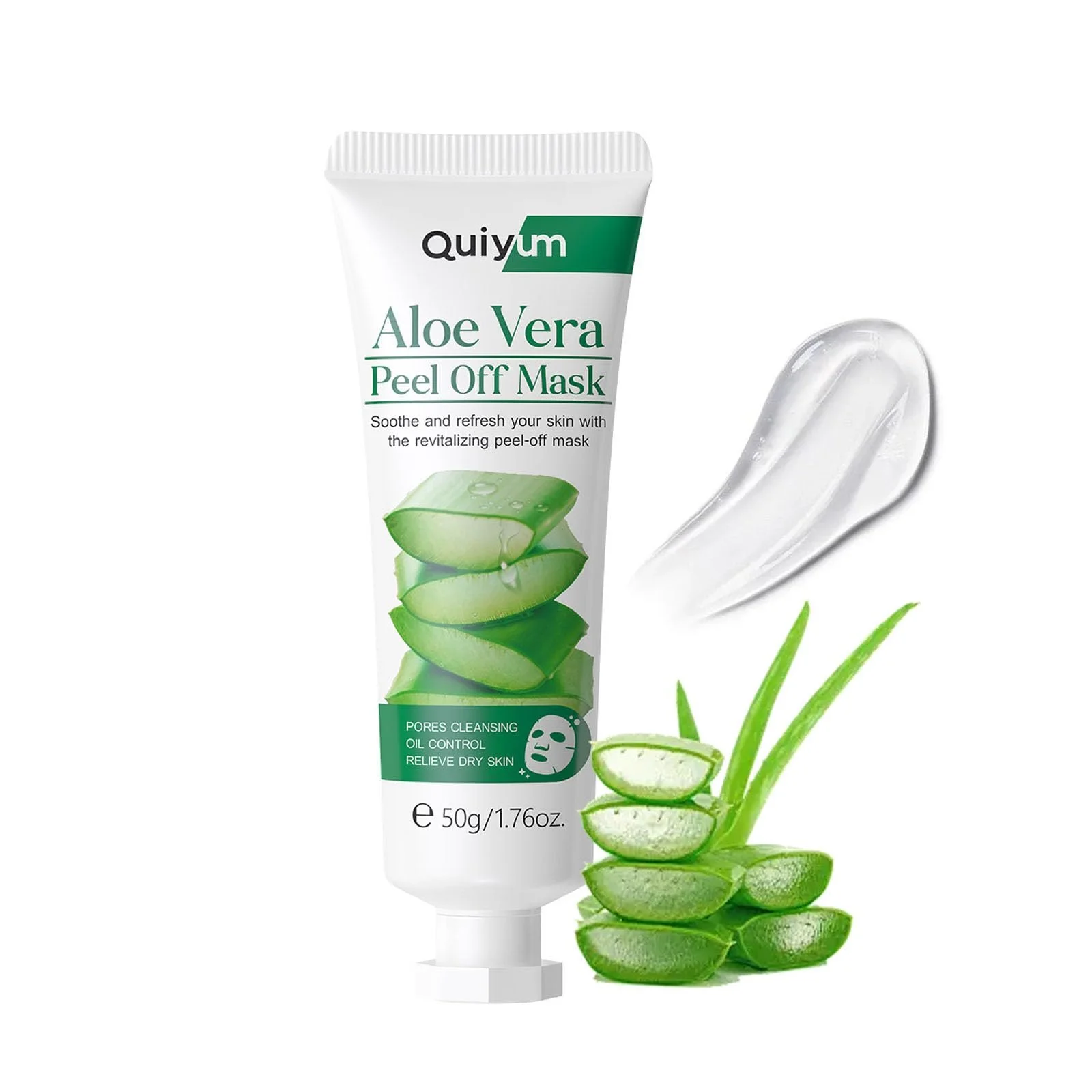 Маска для обличчя Aloe Vera BSMKCL, заспокійлива гелева, фото №1