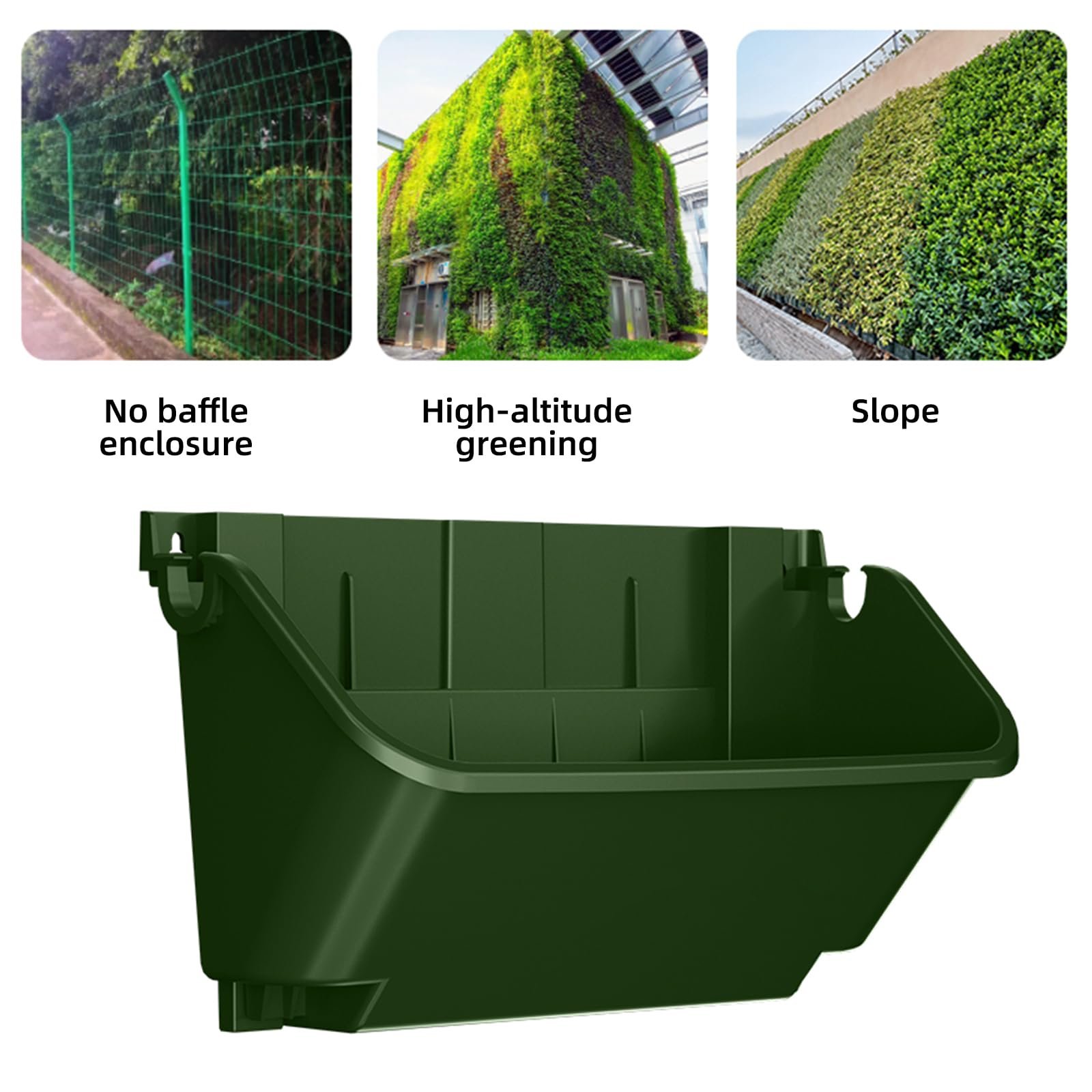 Вертикальний настінний органайзер для рослин 18 кишень пластиковий з автополивом чорний, фото №5