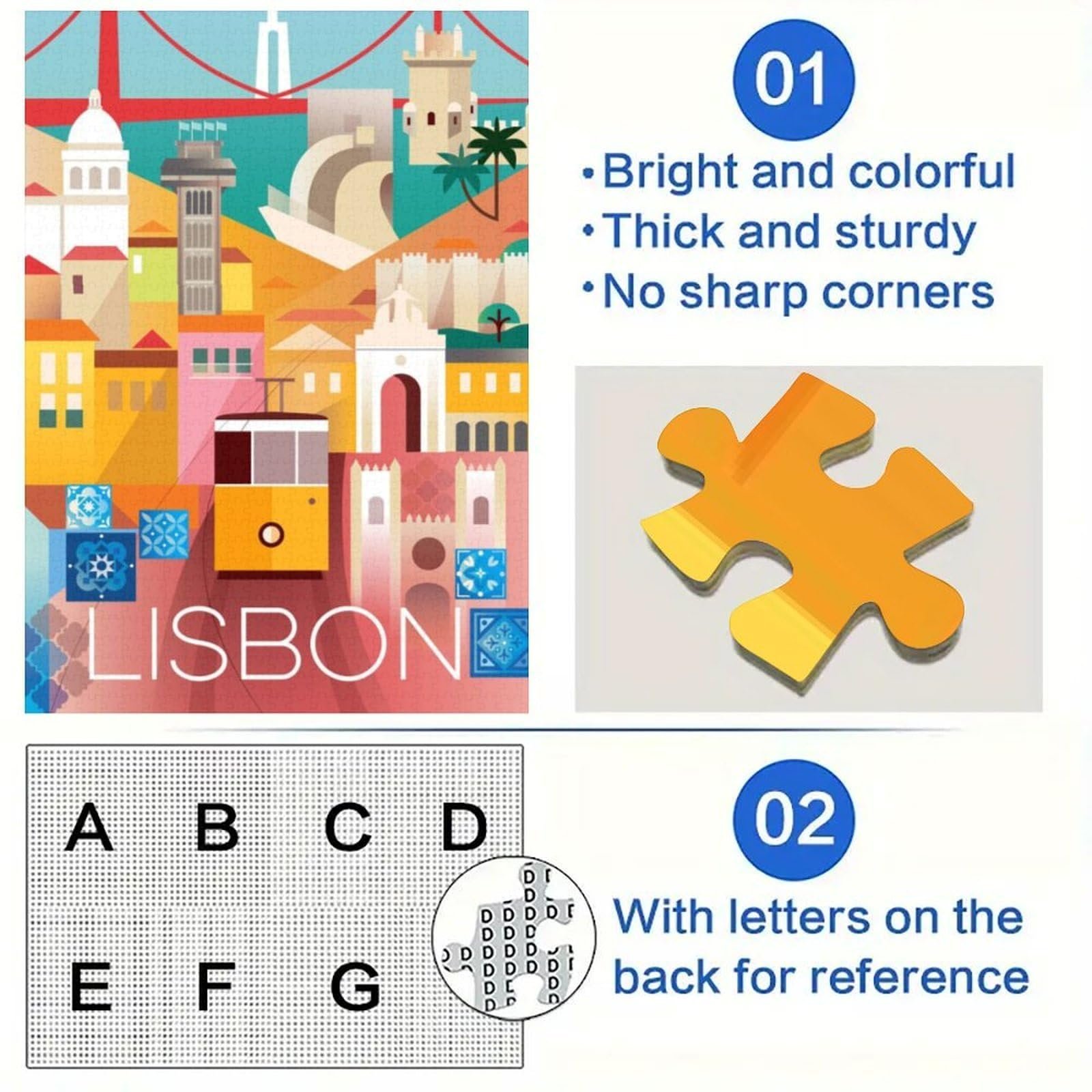 Пазл Город Лиссабон Португалия 1000 деталей 26 x 38 см, фото №4 Пазл Город Лиссабон Португалия 1000 деталей 26 x 38 см, фото №4