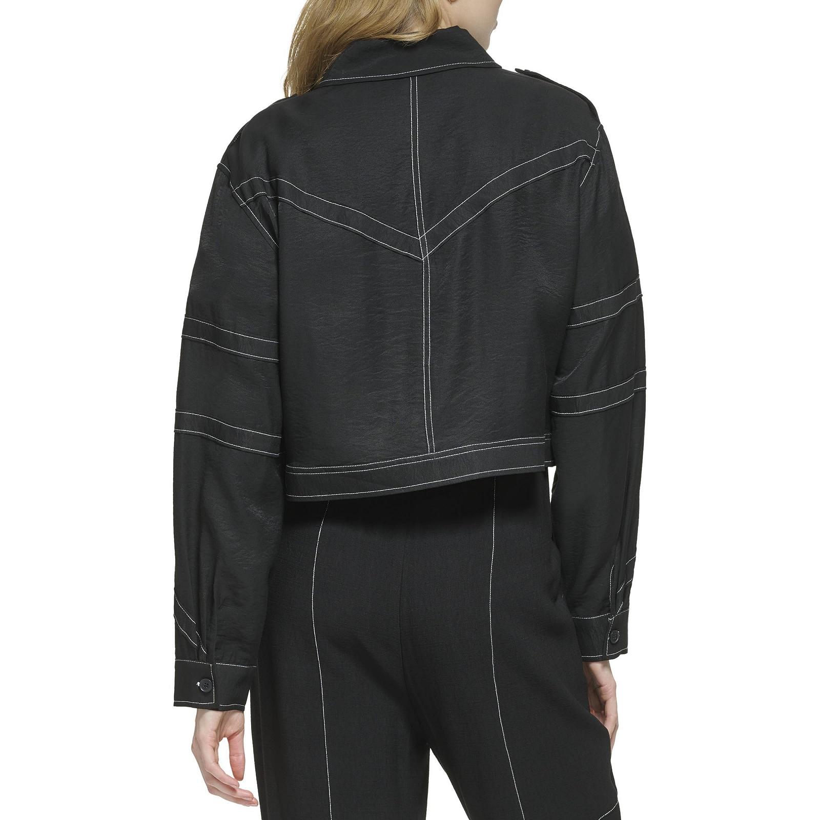Жіноча куртка DKNY з довгими рукавами Crinkle Dressing, фото №3