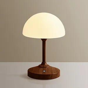 Настольная лампа Dawnwake LED Mushroom аккумуляторная 5000 mAh сенсорная Walnut - Фото 1