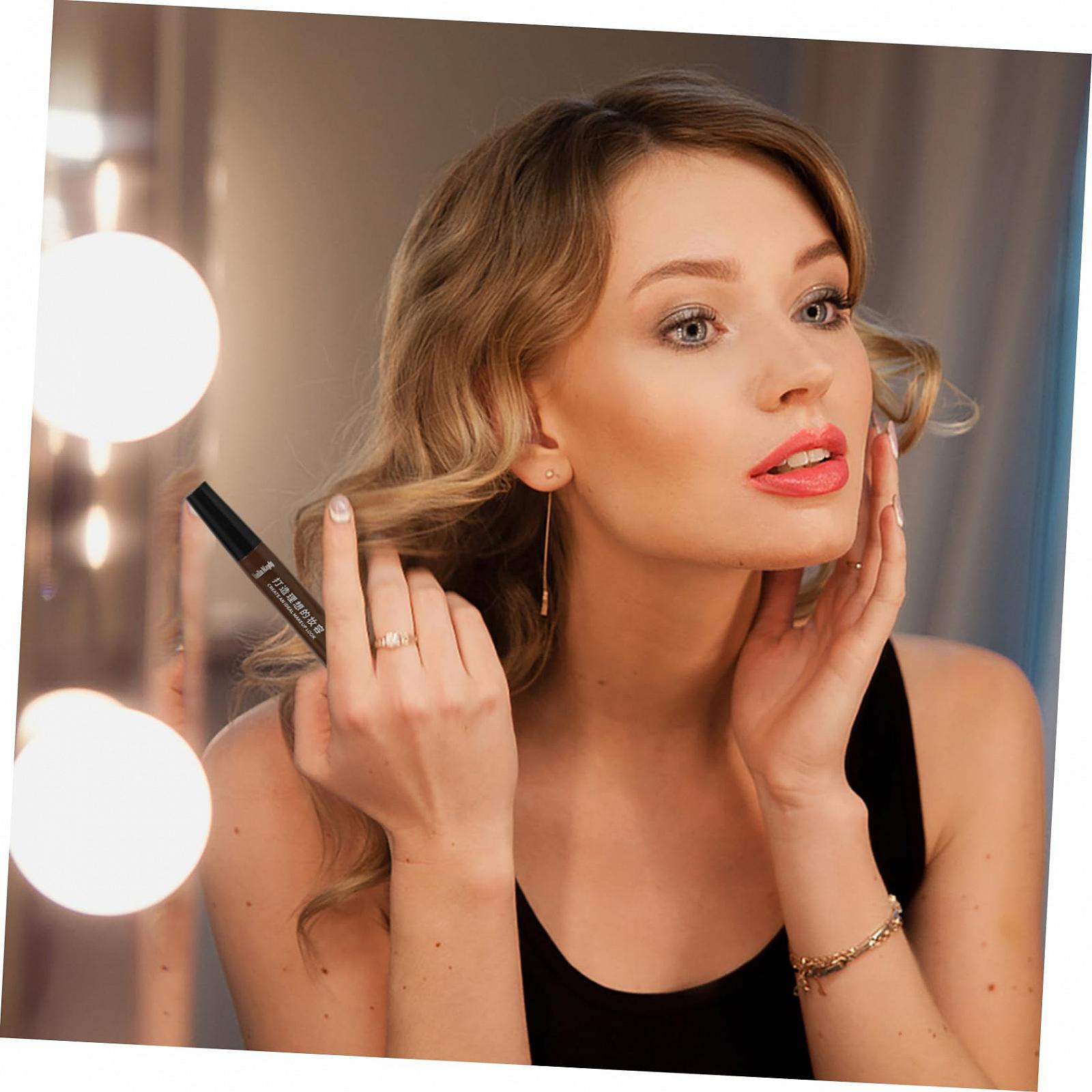 Олівець Beavorty 4 Stück Augenbrauenstift Anti-Schweiß Strichstifte Black, фото №3