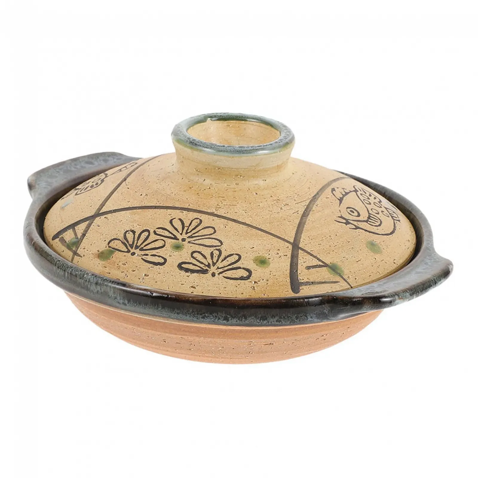 Кастрюля керамическая японская термостойкая цельная для супов и тушения, фото №1