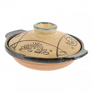 Кастрюля керамическая японская термостойкая цельная для супов и тушения - Фото 1