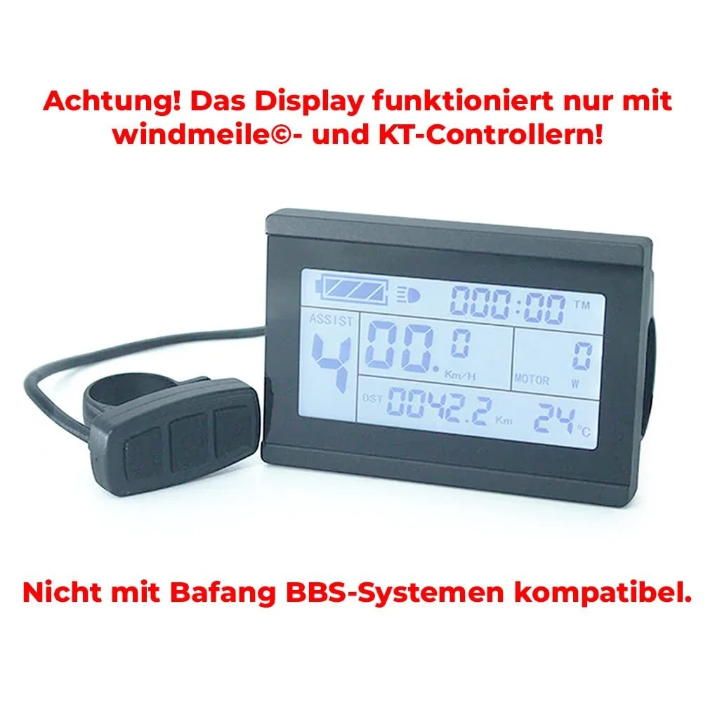 Велокомпьютер KT LCD3 24 V/36 V/48 V с подсветкой, фото №4