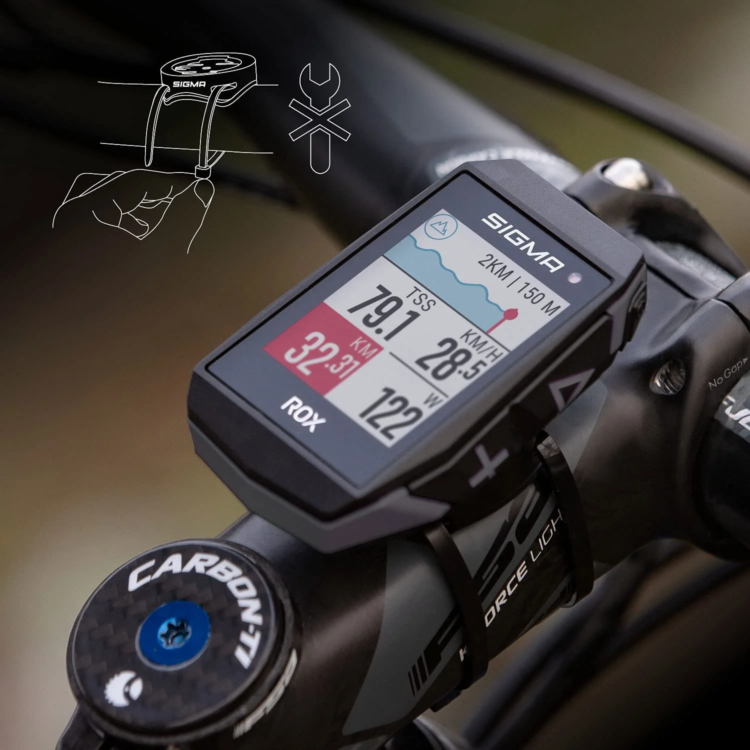 Велокомпьютер SIGMA ROX 11.1 EVO GPS беспроводной Навигация IP67 Black, фото №3