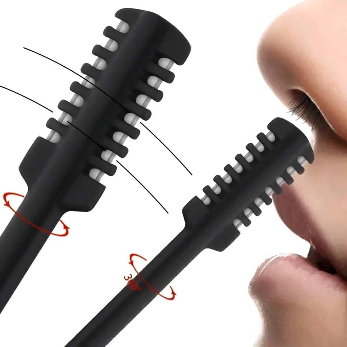 Тример для носа 2-в-1 2024 Двосторонній ніж для волосся носа Роторний, фото №3