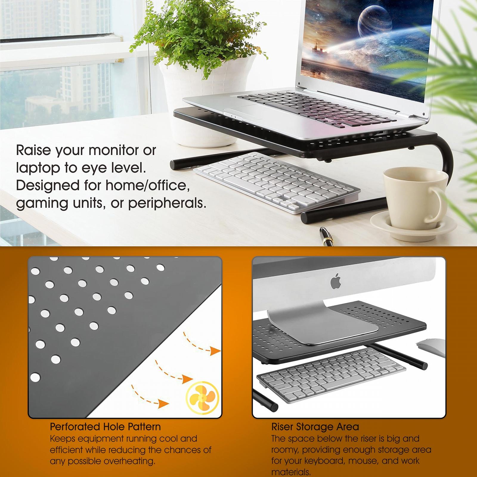 Підставка для монітора RICOO FS082B Універсальна для ноутбука Органайзер База для принтера Сканера Проектора Шафа П'єдестал Полиця для одного екрана Підвищення дисплея Стіл Чорний, фото №3 Підставка для монітора RICOO FS082B Універсальна для ноутбука Органайзер База для принтера Сканера Проектора Шафа П'єдестал Полиця для одного екрана Підвищення дисплея Стіл Чорний, фото №3