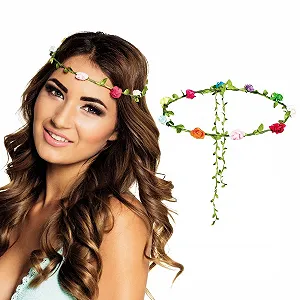 Повязка для волос Цветочная Разноцветная - Фото 1