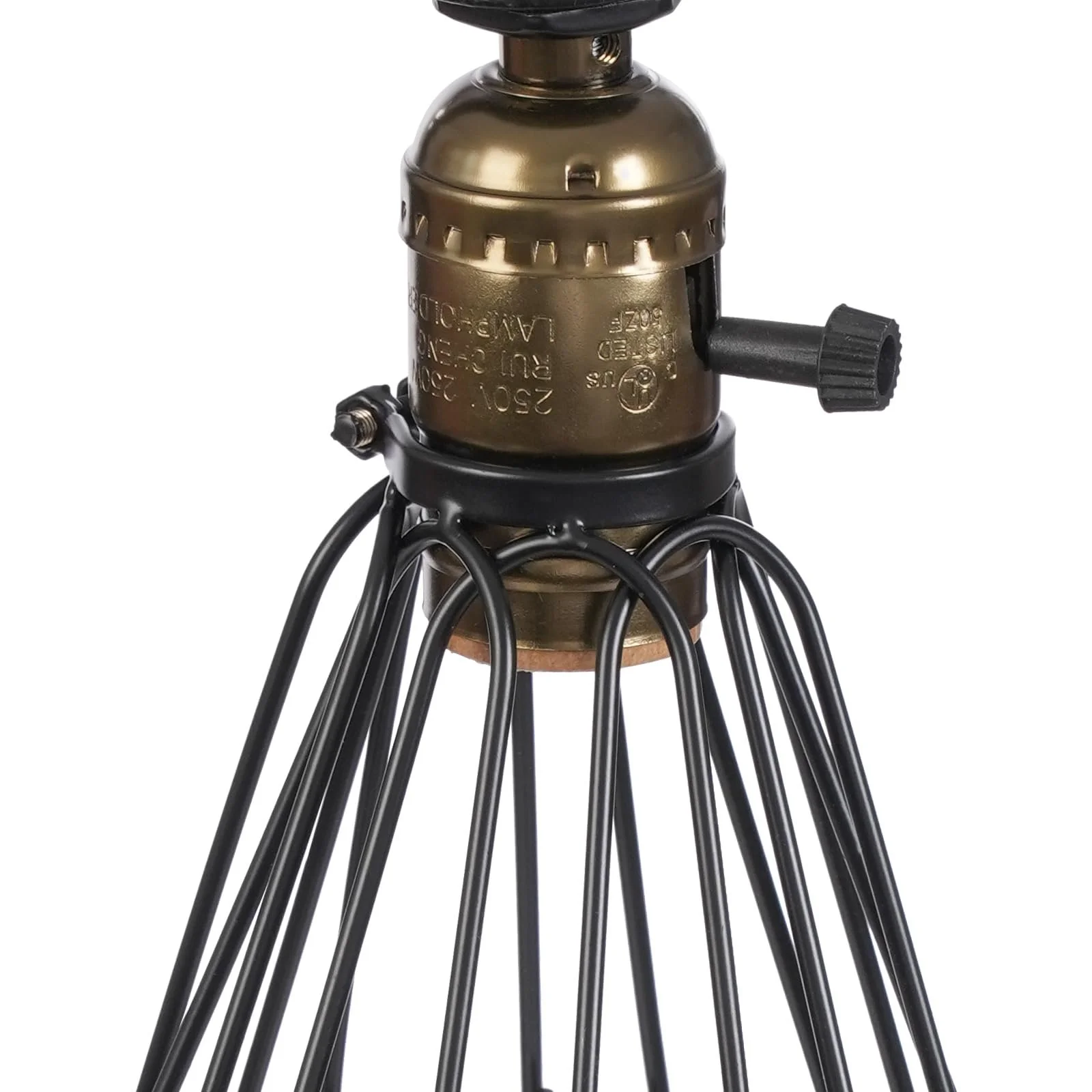 Настільна лампа Vintage 18 x 15 x 46 см Димер Чорна, фото №4