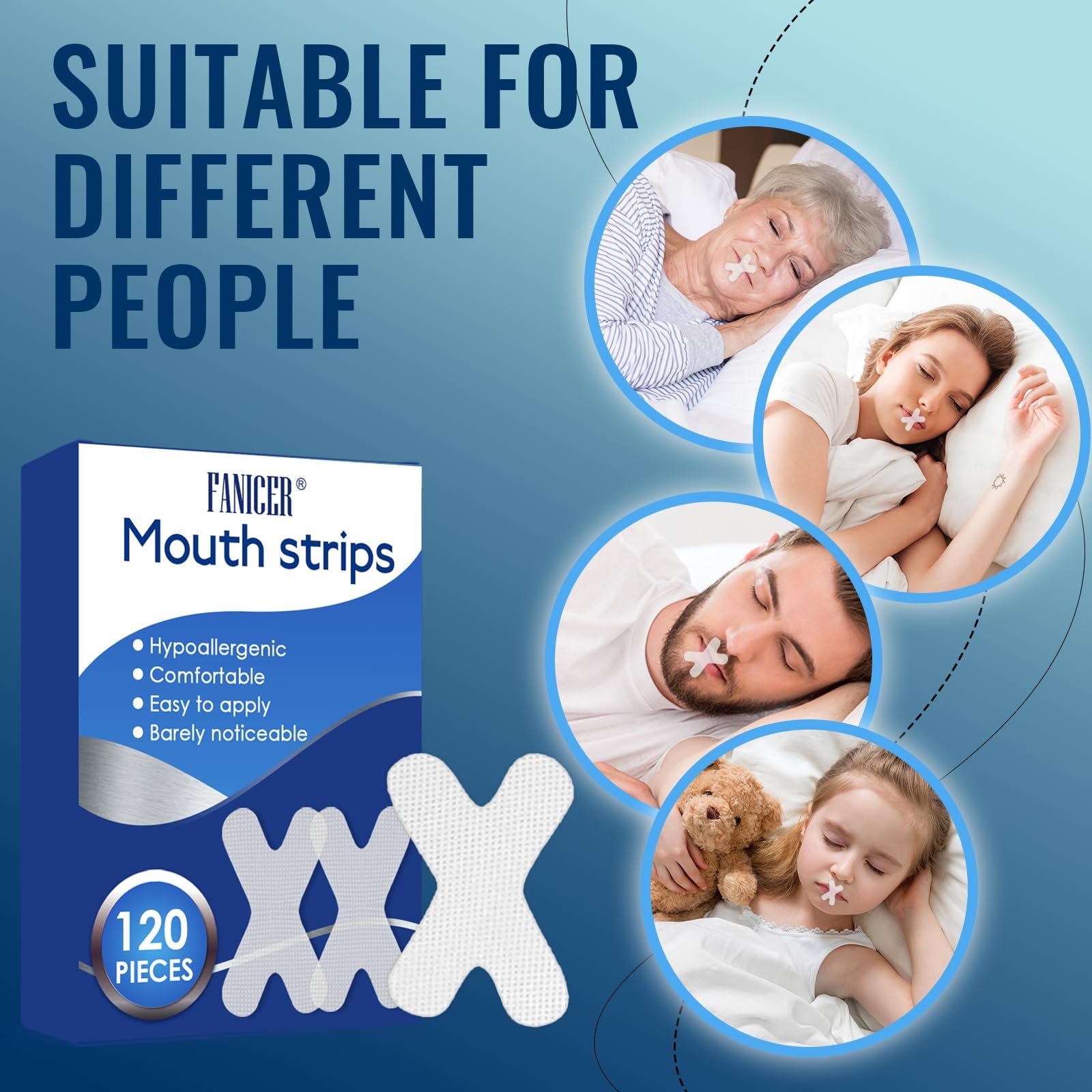 Пластирі від хропіння для рота, 120 шт., фото №6