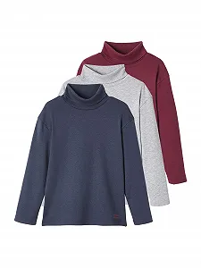 Комплект водолазок VERTBAUDET, 3 шт. - Фото 1