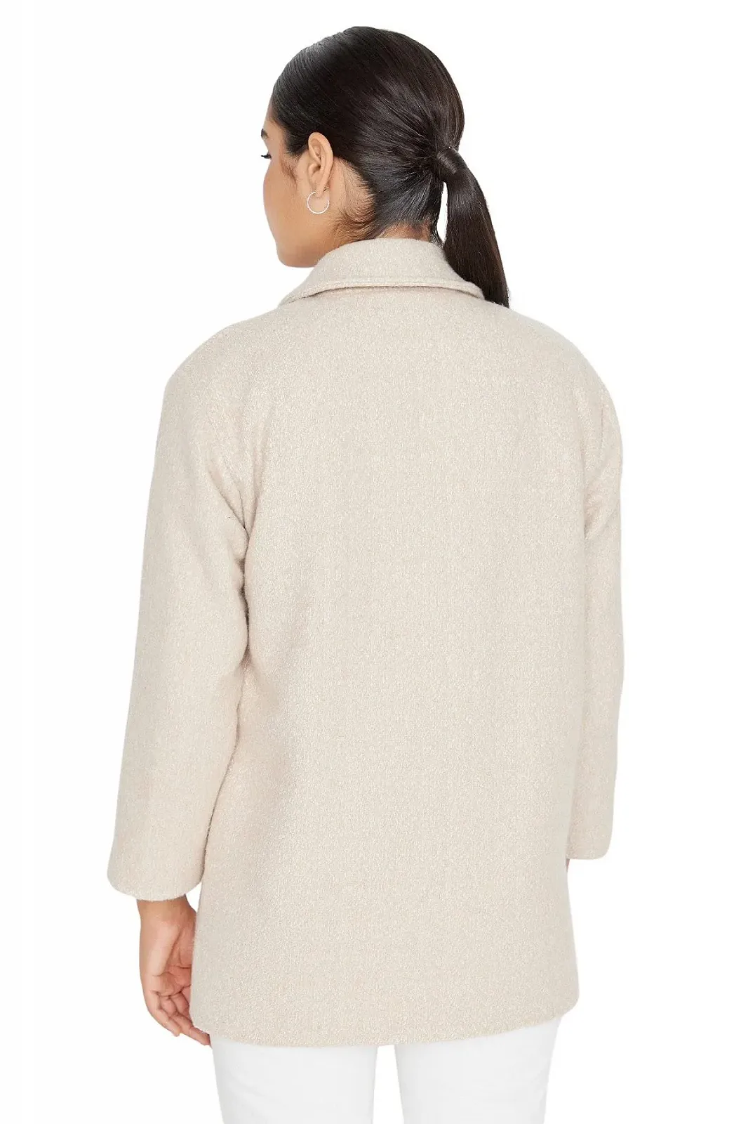 Пальто TRENDYOL Двубортное Однотонное, фото №2 Пальто TRENDYOL Двубортное Однотонное, фото №2