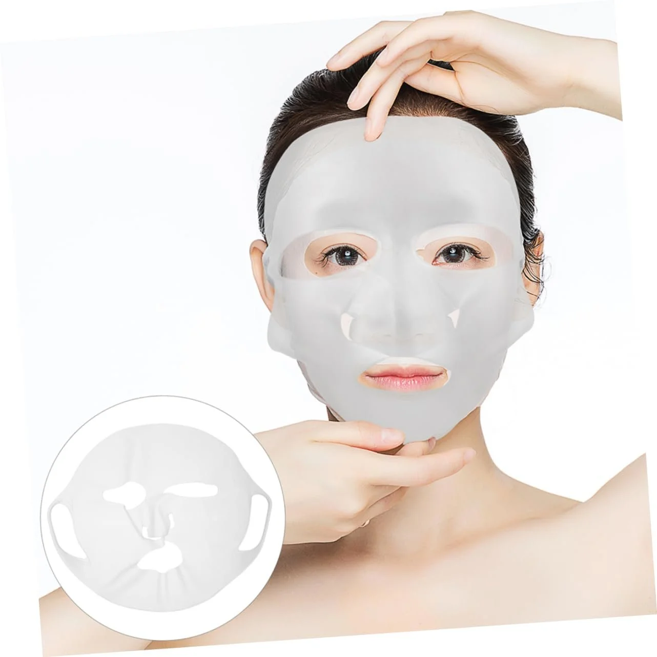 Маска для обличчя Beaupretty Силіконова багаторазова з вушними гачками Зволожуюча Захист від випаровування Біла, 2 шт, фото №7 Маска для обличчя Beaupretty Силіконова багаторазова з вушними гачками Зволожуюча Захист від випаровування Біла, 2 шт, фото №7