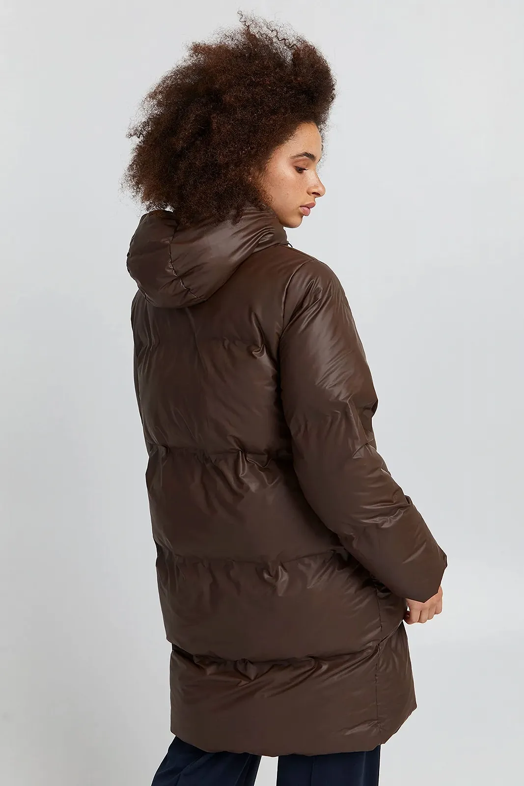 Жіноче зимове пальто ICHI IHFAUNUS EXPL JA стьобане, утеплене, з коміром-стійкою та капюшоном, фото №6