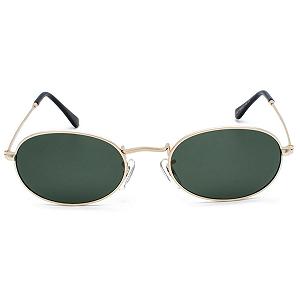 Овальні сонцезахисні окуляри RUNHUIS для жінок і чоловіків, вінтажні, класичні, круглі, з металевою оправою synthetic.ua - Фото 1