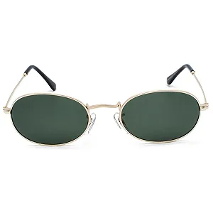 Овальні сонцезахисні окуляри RUNHUIS для жінок і чоловіків, вінтажні, класичні, круглі, з металевою оправою synthetic.ua - Фото 1