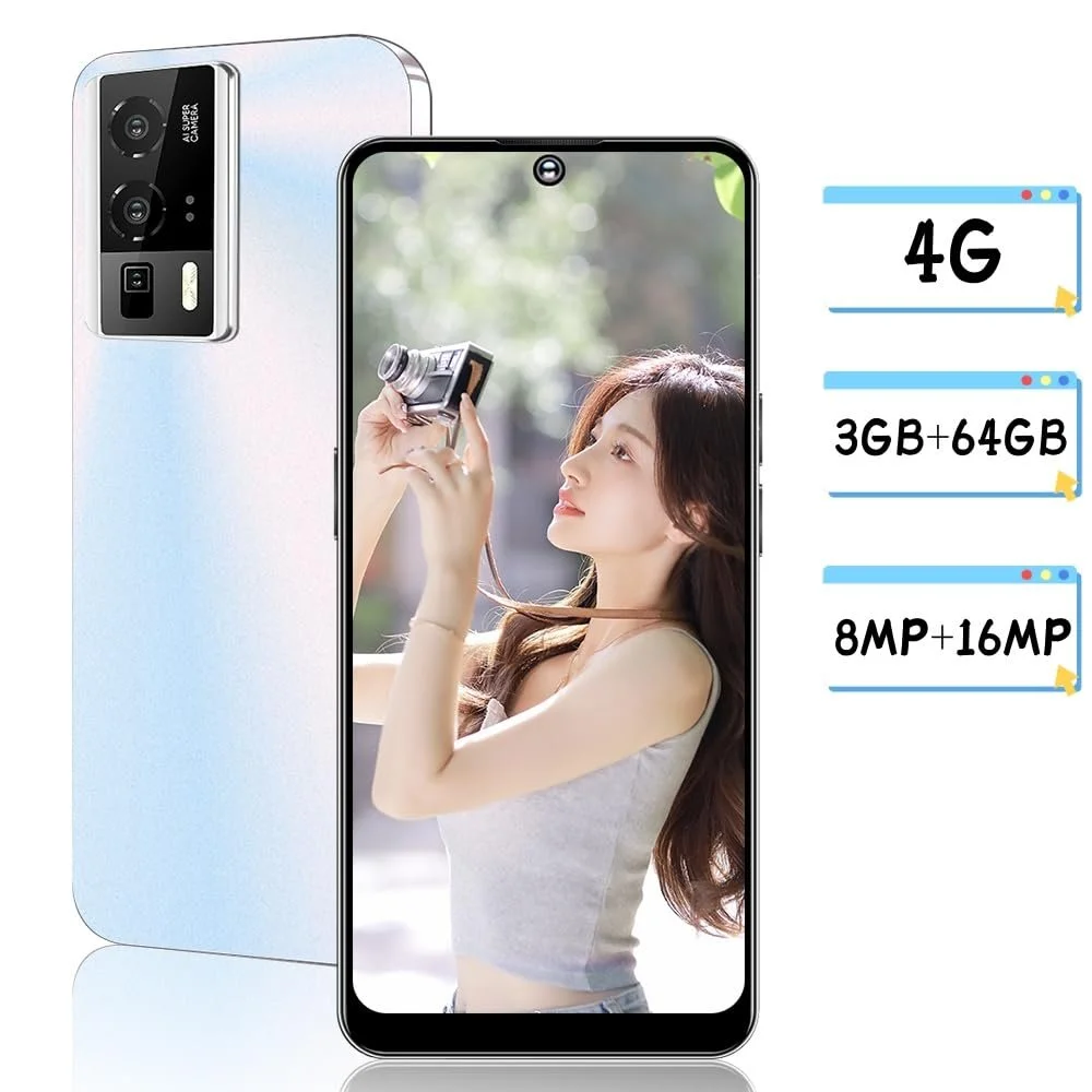 Смартфон MTGud Pova5Pro 4GB RAM + 32GB ROM 6.56 дюйма HD 5000 мАч White, фото №2