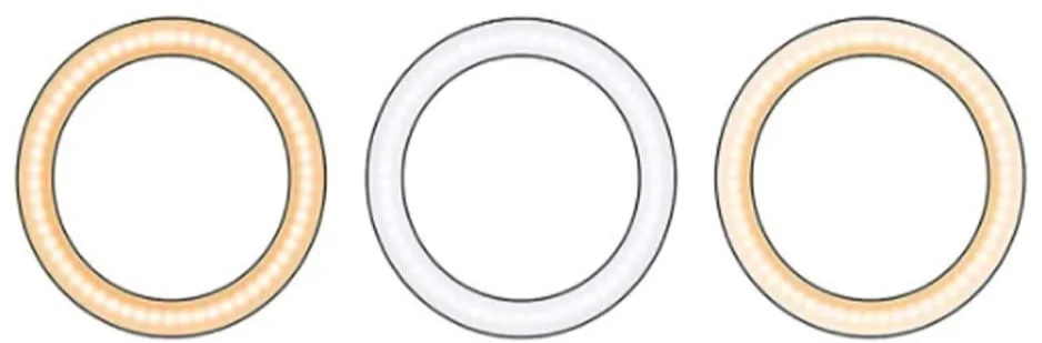 Кільцева лампа 18" AGM Touch Ring Light зі штативом / 3000K-6000K / Сенсорне управління / Bluetooth / Чорна, фото №4