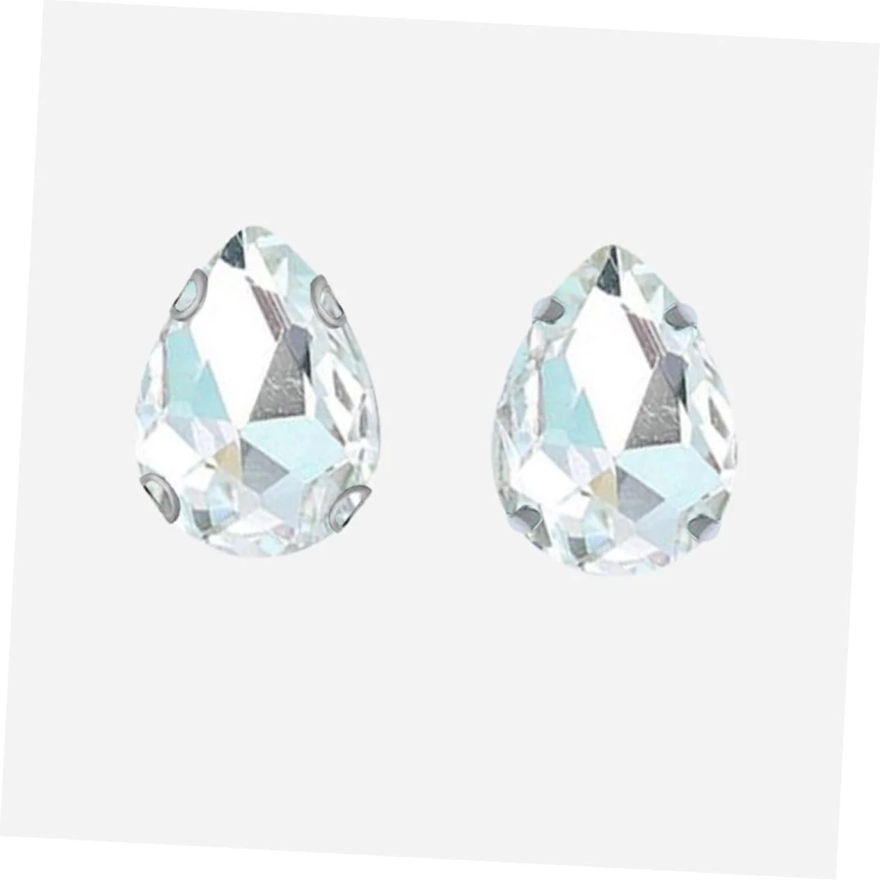 Стразы Водопад COHEALI Каплевидная форма 50 шт. Белый, фото №6