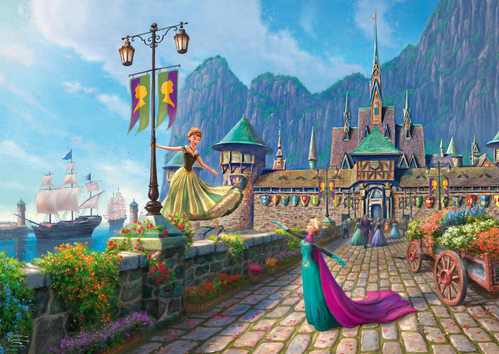Пазл Schmidt Spiele Thomas Kinkade Disney Frozen Celebrating in Arendelle 58042 1000 элементов, фото №4