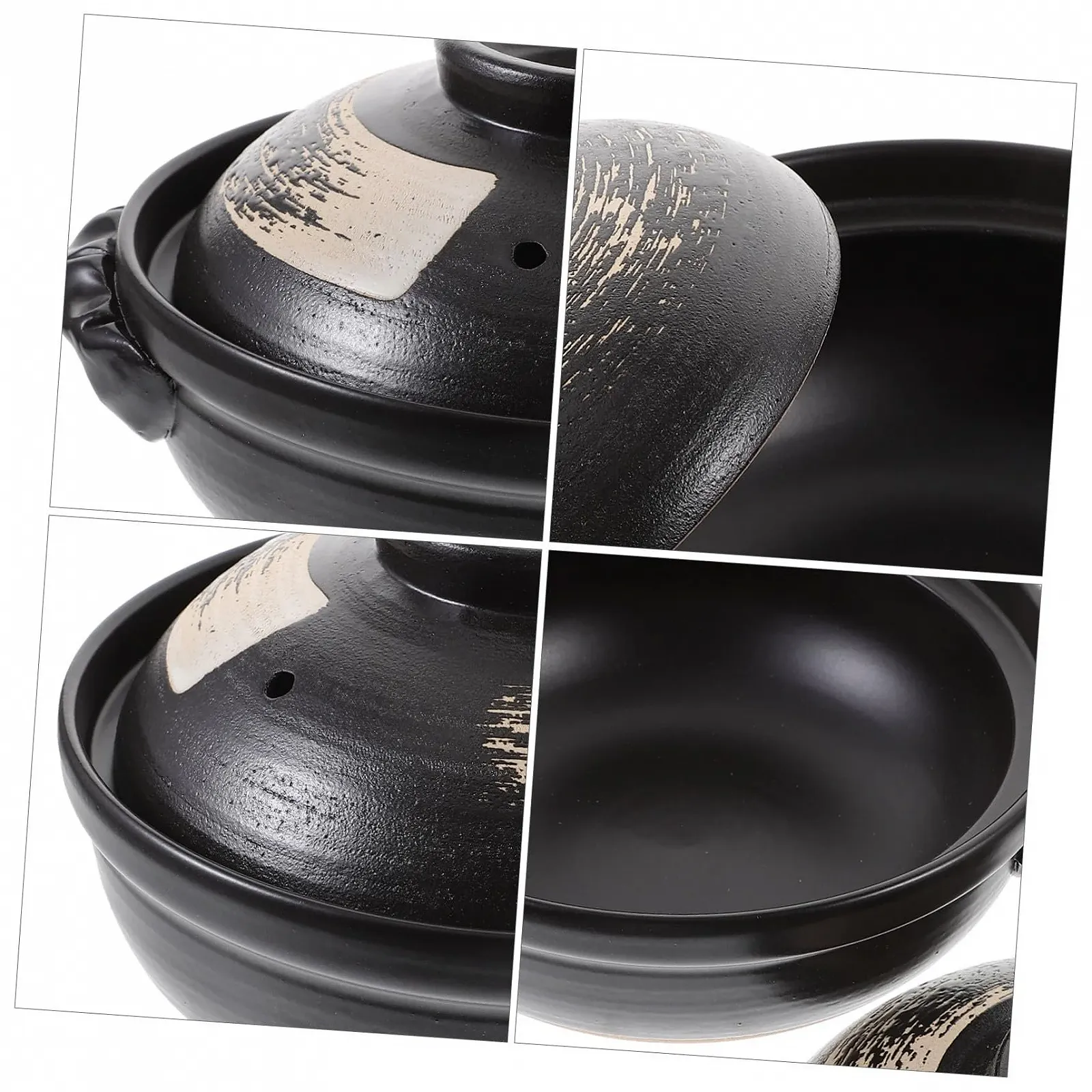 Кастрюля керамическая 900 мл глазурованная поверхность, фото №8