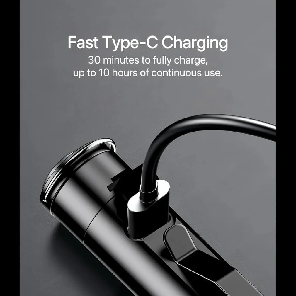 Міні ліхтарик-брелок LUCKKY Перезаряджуваний & Магнітний, Маленький з магнітами, LED тактичний із затискачем для капелюха, Багатофункціональний магнітний USB для зовнішнього використання, фото №5